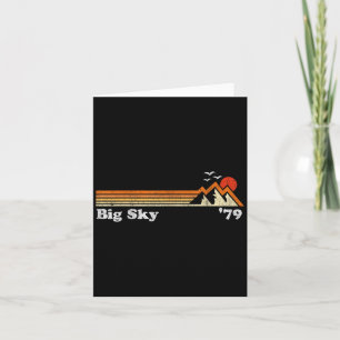 Cartão Retro Big Sky Ski Resort Colorado Snowboard Skiing