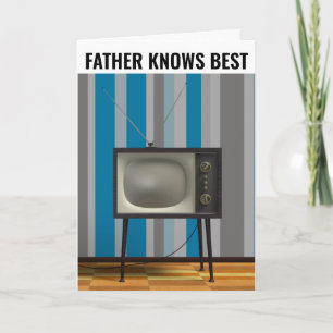 CARTÃO RETRO BIRTHDAY "FATHER KNOWS BEST" GREETING CARD