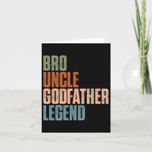 Cartão Retro Bo Tio Goddad Legend Funny Uncles Fath