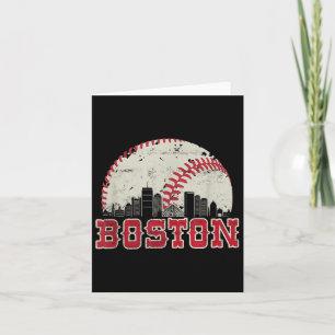 Cartão Retro Boston Skyline Baseball Vintage
