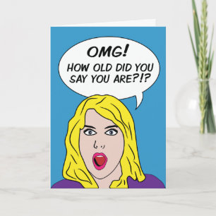 Cartão RETRO COMICS birthday card