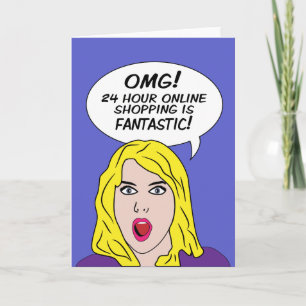 Cartão RETRO COMICS blank greeting cards