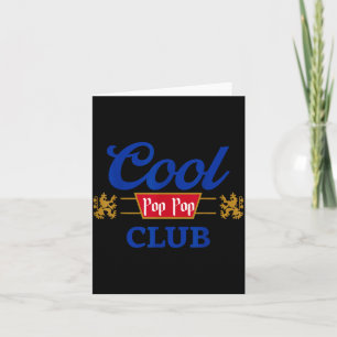 Cartão Retro Cool P P Club Família Combinando Dia dos Pai