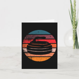 Cartão Retro Curling Winter Sports Ski Vintage Curler Sto