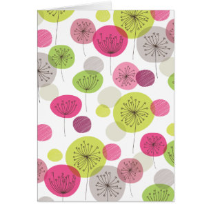 Cartão retro da flor do primavera (blanco para