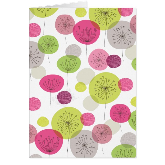 Cartão retro da flor do primavera (blanco para (Frente)