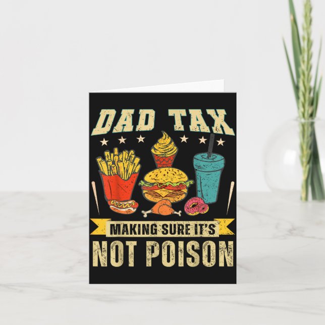 Cartão Retro Dad Tax Making Sure It's Not Ison Funny Fath (Frente)