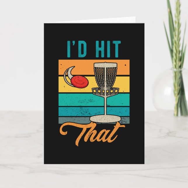 Cartão Retro de Golf de Disco Eu Acertaria (Frente)