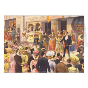 Cartão Retro de Teatro de Tê