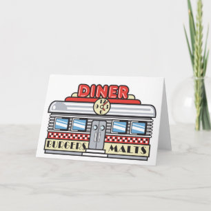 Cartão retro diner design