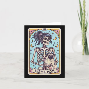 Cartão Retro Divertido A Carta de Tarot da Mãe do Cão Pug