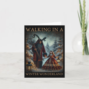 Cartão Retro Divertido Caminhando Em Um Natal Mágico Aleg