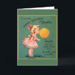 Cartão retro do aniversário da pastilha elástica<br><div class="desc">Vintage/cartão retro do aniversário. Menina adorável que está fundindo uma bolha enorme! Um feliz aniversario Loving à filha! A filha,  mesmo seus dias da pastilha elástica é realmente uma alegria a recordar! Cartão de aniversário doce do vintage para a filha!</div>