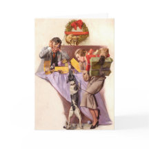 Cartão retro do natal vintage