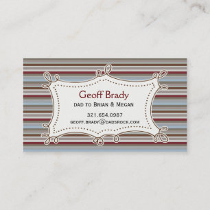 Cartão retro do pai das listras