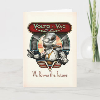 Cartão retro do robô Volto-VAC