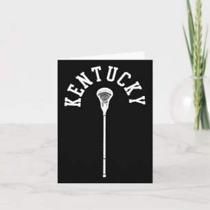 Cartão Retro do Stick Vertical Lacrosse Minimalista do Ke