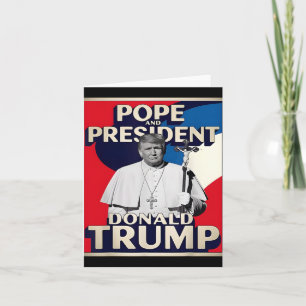 Cartão Retro Donald Trump Presidente E Vat Católico