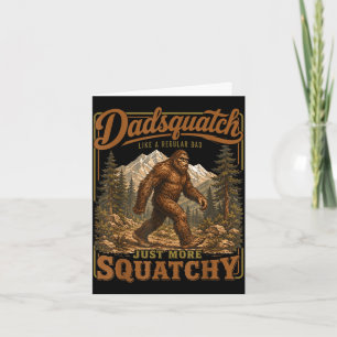 Cartão Retro engraçado papai Sasquatch pai dia dos pais