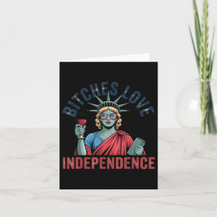 Cartão Retro Es Love Independence Engraçado 4 de julho