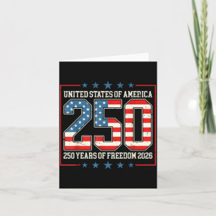 Cartão Retro Estados Unidos da América 250 América de