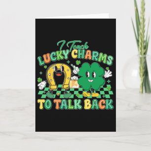 Cartão Retro Eu Ensino Lucky Charms a Falar Ck Dia de São