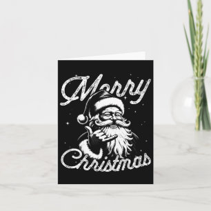 Cartão Retro Feliz Papais noeis de Natal Shaka Hawaiian S