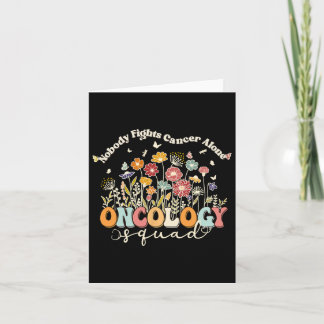 Cartão Retro Floral Ninguém Luta Sozinho Com A Oncologia