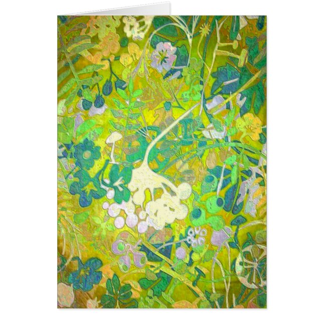 Cartão Retro Floral Wacky 2 (Frente)