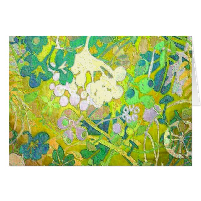 Cartão Retro Floral Wacky 2 (Frente Horizontal)