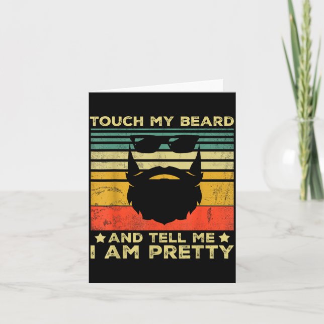 Cartão Retro Funny Beard Quote Gift For Bearded Men And L (Frente)