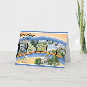 Cartão Retro Greetings From Idaho