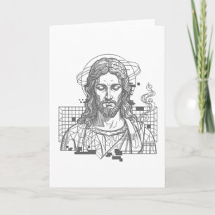 Cartão Retro Grid Jesus Rei dos Reis Apocalipse 19:16