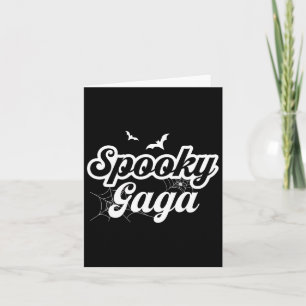 Cartão Retro Groovy Spooky Gaga Halloween Bruxa Mãe Grand