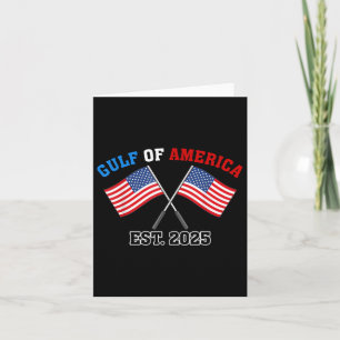 Cartão Retro Gul-f Da América Est 2025 Bandeira Americana
