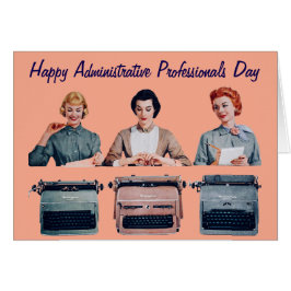 Cartão Retro Happy Administrative Professionals Day 
