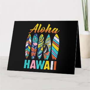 Cartão Retro Havaiano Aloha Hawaii Funny Summer Family Va