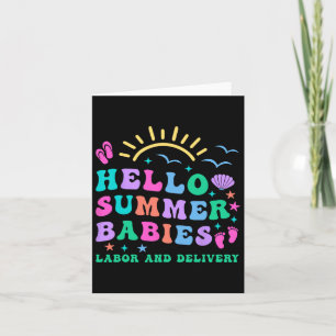 Cartão Retro Hello Summer Babies Labs E Enfermeira De Ent