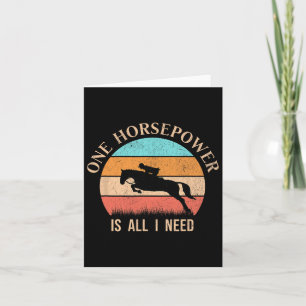 Cartão Retro Horseback Rapariga Engraçada Cavalo Rider Vi