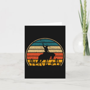Cartão Retro Horseback Riding Rodeo Western Country Cowbo