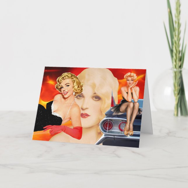 Cartão Retro Hot Birthday (Frente)