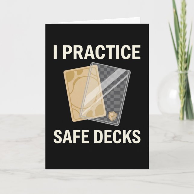 Cartão Retro I Practice Safe Decks Construction Trade (Frente)