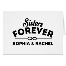 Cartão Retro - Irmãs Para Sempre