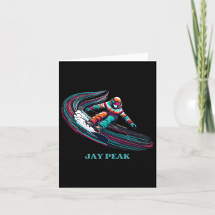 Cartão Retro Jay Peak Vermont Snowboard