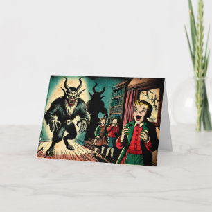 Cartão Retro Krampus