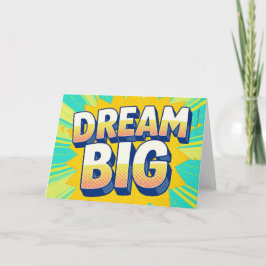 Cartão Retro lettering dream big text