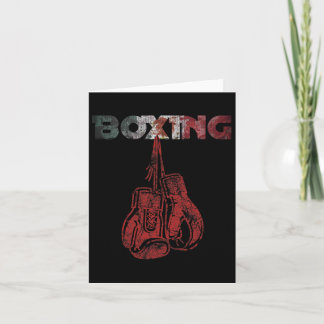 Cartão Retro Love Red Boxing Luvas Mexicanas Estilo de Vi