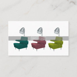 Cartão retro lustroso do estilista da cadeira do