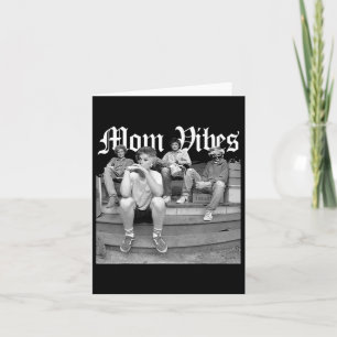 Cartão Retro Mãe Vibrações dos Anos 90 Dia das Mães Mãe T