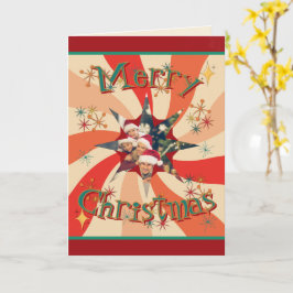 Cartão Retro Mid Century Your Family Photo and Message